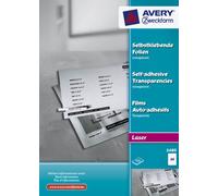 AVERY Zweckform Self-Adhesive Transparent Films A4 for Laser Printers