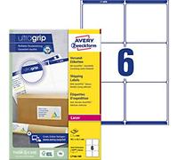 AVERY Zweckform UltraGrip Shipping Labels L7166-100 Adhesive A4 White 99.1 x 93.1 mm 100 Sheets of 6 Labels
