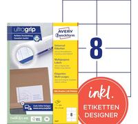 Avery Zweckform Universal Labels 105 x 74 mm for All A4 Printing 800 Etiketten