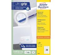 Avery Zweckform Universal Labels 70 x 37 mm for All A4 Printing White White 2400