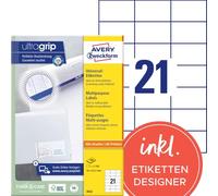 Avery Zweckform Universal Labels LR3655 (a4,200 Recycled Labels 210 x 148 mm 100 Sheets White