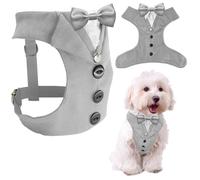 AVERYDAY Dog Tuxedo for Wedding Outfit, Dog Suit and Tie Costumes for Birthday, Halloween, Cosplay, Christmas Party, Pet Formal Wear with Bowtie, Tux for Small Dogs, Chihuahua, Bichon, Maltese, Cats