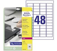 Avery Zweckform L6113-20 Anti-Tamper Security Labels 20 Sheets / 960 Labels / 45.7 x 21.2 mm White