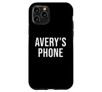 Avery's Phone Black White Name Avery Case for iPhone 11 Pro
