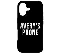 Avery's Phone Black White Name Avery Case for iPhone 17