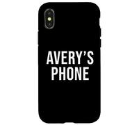 Avery's Phone Black White Name Avery Case for iPhone X/XS
