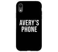 Avery's Phone Black White Name Avery Case for iPhone XR