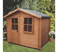 Avesbury 6' x 6' 10" Apex Log Cabin - Premium 19mm Cladding Log Clad