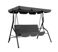 Avestar 3 Seater Outdoor Canopy Swing Chair with Cushions, Dark Grey | with Adjustable Canopy, Thickened Removable Cushion, for Patio, Backyard, Garden, Lawn, Balcony