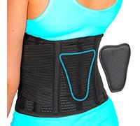AVESTON Back Brace for Lower Back Pain Relief 6 ribs Belt with Lumbar Pad Support for Men/Women Light Thin Orthopedic Rigid Adjustable Supporter for Herniated Disc (Medium)