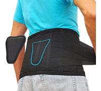 AVESTON Back Brace for Lower Back Pain Relief 6 ribs Belt with Lumbar Pad Support for Men/Women Light Thin Orthopedic Rigid Adjustable Supporter for Herniated Disc (Large)