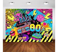 Avezano 80's Back to The 80's Photography Background - Hip Hop Birthday Party Decorations Portrait Photo Booth Props (7x5ft)