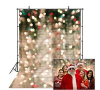 Avezano Christmas Bokeh Halos Photography Backdrop for Children Kids Portrait Photoshoot Glitters Light Bokeh Merry Xmas Party Decorations Background for Photo Studio Props (5x7ft)
