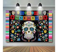 Avezano Day of The Dead Backdrop Mexican Dia de Los Muertos Fiesta Background Sugar Skull Halloween Party Decoration Supplies (7x5ft)