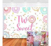 Avezano Donut Two Sweet Birthday Backdrop Second Birthday Party Decorations Background Sprinkles Donut Happy 2nd Bday Party Supplies 7x5ft