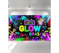 Avezano Neno Glow Backdrop - Neon Party Birthday Background Banner - 70.8 x 43.3 Inch
