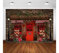 Avezano Valentine's Day Photography Backdrop Red Rose Brick Wall Valentine Portrait Background Flower Shop Love Wedding Bridal Shower Backdrops Portrait Photo Booth Props (7ft x 5ft)