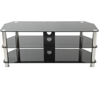 Avf 1250 mm TV Stand for up to 60" TVs - Black & Chrome, Black,Silver/Grey