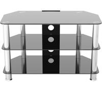 Avf 800 mm TV Stand for up to 43" TVs - Black & Chrome, Black