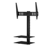 AVF TV Mount With Shelves - All-in-One Tilt & Turn TV Wall Bracket with Built-in Glass AV Shelving - For Screens Up to 60" and 45kg - ESL822B