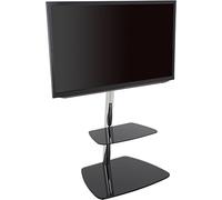 AVF Black Column TV Floor Stand, up to 55 Inch, Freestanding Design