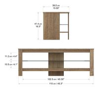 AVF Calibre CA115GOX 1150 mm Corner TV Stand for up to 55" TVs Rustic Sawn Oak, Brown