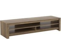 AVF Calibre 1800 mm TV Stand for up to 85" TVs - Rustic Sawn Oak, Brown,Silver/Grey