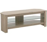CA115GOX Calibre Plus 115cm TV Stand with Glass Shelf - Rustic Sawn Oak