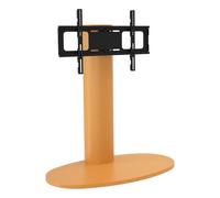 AVF Column TV Stand Oak - Chepstow One Real Wood Veneer Tall Pedestal TV Unit with Universal VESA In A Light Wood Finish, Height Adjustable & Swivel, For Up to 65" & 45Kg