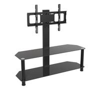 Avf Classic 1.14M Glass Corner Tv Stand With Mount For Tvs 32-65" - Black