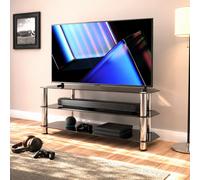 Avf Classic 1.14M Glass Tv Stand For Tvs Up To 55" - Black Glass & Chrome
