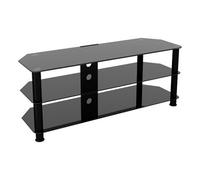 Avf Classic 1.25M Glass Corner Tv Stand With Cable Management For Tvs Up To 60" - Black
