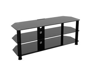 Avf Classic 1.25M Glass Corner Tv Stand With Cable Management For Tvs Up To 60" - Black