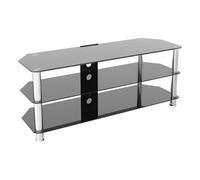 Avf Classic 1.25M Glass Tv Stand With Cable Management, For Tvs Up To 60" - Black/chrome