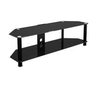 Avf Classic 1.4M Glass Corner Tv Stand With Cable Management For Tvs Up To 65" - Black