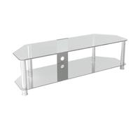 AVF Up to 65 Inch TV Stand - Chrome & Clear