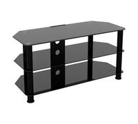 AVF Classic 2 Shelf Black Glass Top Corner TV Stand - AVF Group Ltd - Wilko