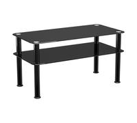 AVF Classic 80 x 40cm Glass Coffee Table in Black | Size: A AVF Black A