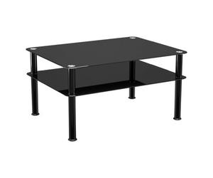 Avf Classic 80 X 60Cm Glass Coffee Table - Black
