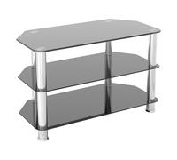 Glass TV Stand 80cm - Black