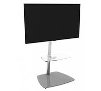 AVF Column TV Floor Stand, up to 55 Inch, Grey and Clear, Cable Management
