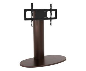 AVF Column TV Stand Walnut - Chepstow One Real Wood Veneer Tall Pedestal TV Unit with Universal VESA In A Dark Wood Finish, Height Adjustable & Swivel, For Up to 65" & 45Kg
