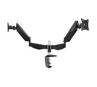 AVF Dual Monitor Desk Mount - Universal Double Arm Bracket Mount For Up to 35" - Multi Position, 360 degree screen rotation, Tilt - Ergonomic Set up - Fully Adjustable - MRC2206 - Black