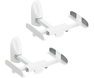 AVF EAK70W Wall Mount Tilt & Swivel Speaker Bracket Twin Pack, White, White