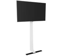 AVF FL601LT Against the Wall Standing TV Mount - Fits up to 80" TVs (60kg Max) - White & Black Freestanding Tilt Bracket - Cable Management - Easy to Install - Ideal for Renters