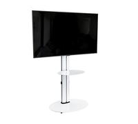 AVF Eno FSL600ENSW 600 mm TV Stand with Bracket - Silver & White, White,Silver/Grey