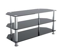 AVF Glass Corner TV Stand, 100cm, up to 50 Inch, Chrome Legs
