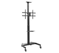 AVF Height Adjustable Tilt & Turn Mobile TV Cart for 37-70" TVs - Black, Black