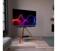 Avf Hoxton Freestanding Tripod Tv Stand With Soundbar Shelf For 32-70" Tvs, Dark Wood