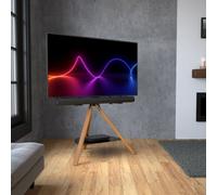 Avf Hoxton Freestanding Tripod Tv Stand With Soundbar Shelf For 32-70" Tvs, Light Wood